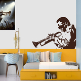 Stickers muraux: Miles Davis, Trompette Jazz 2