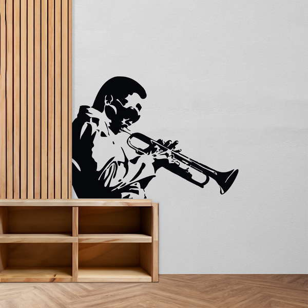 Stickers muraux: Miles Davis, Trompette Jazz