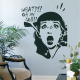 Stickers muraux: Fille effrayée 4