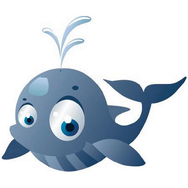 Stickers pour enfants: Baleine heureuse