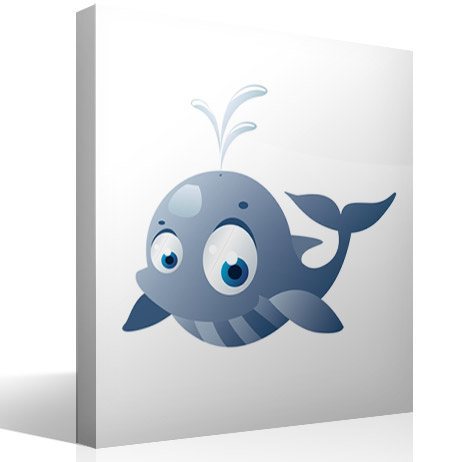 Stickers pour enfants: Baleine heureuse