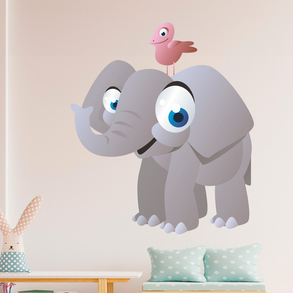 Stickers pour enfants: Éléphant souriant