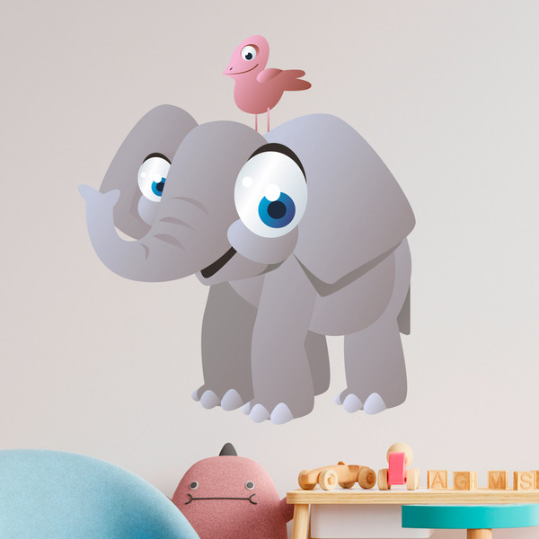Stickers pour enfants: Éléphant souriant