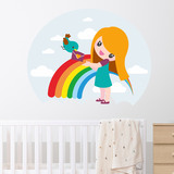 Stickers pour enfants: Fille arc-en-ciel 4