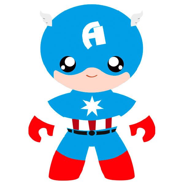 Stickers pour enfants: Super Captain America pour enfants