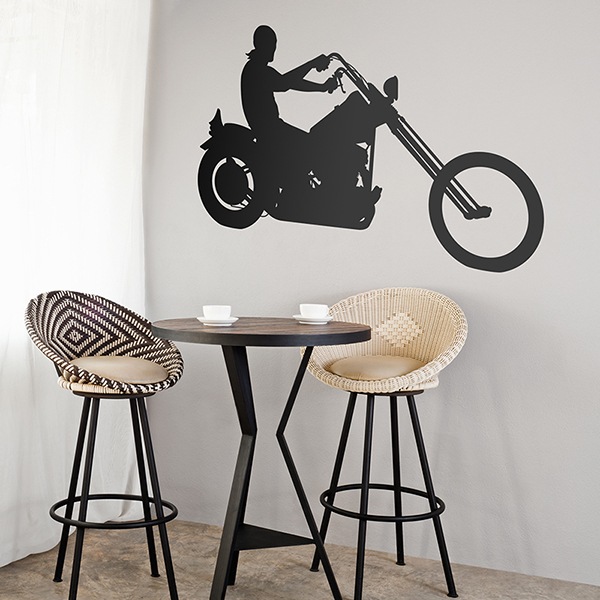 Silhouette de moto chopper 0