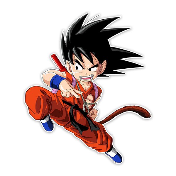 Stickers pour enfants: Dragon Ball Son Goku Attaque