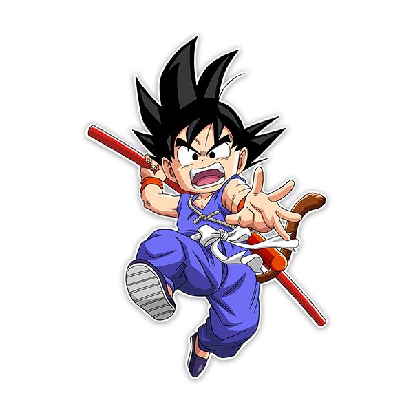 Stickers pour enfants: Dragon Ball Son Goku et son Bâton Magique