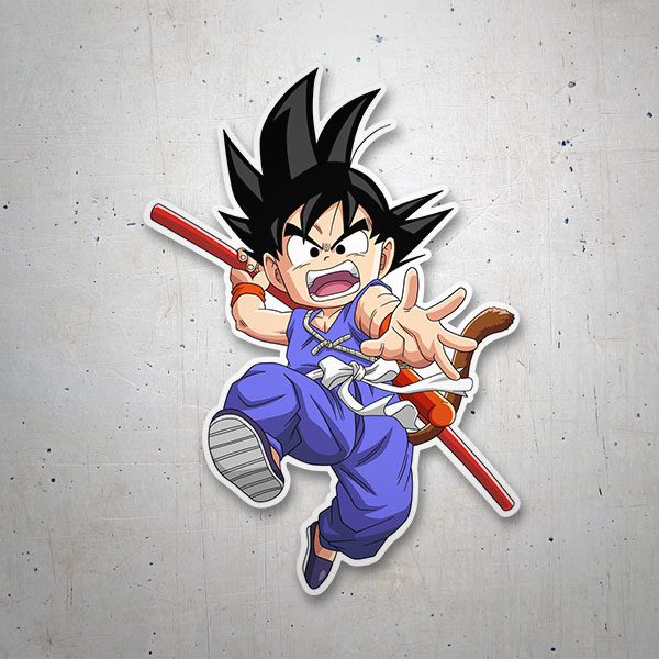 Stickers pour enfants: Dragon Ball Son Goku Avec le Bâton Magique