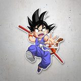 Stickers pour enfants: Dragon Ball Son Goku Avec le Bâton Magique 3