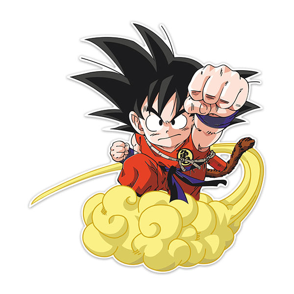 Stickers pour enfants: Dragon Ball Son Goku sur le Nuage Magique