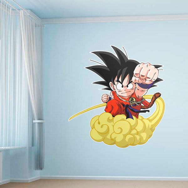 Stickers pour enfants: Dragon Ball Son Goku y su Nube Kinton 