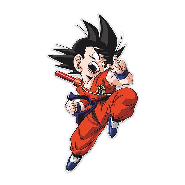 Stickers pour enfants: Dragon Ball Son Goku Attaque II