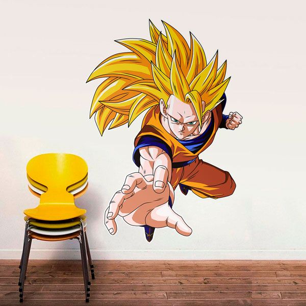 Stickers pour enfants: Dragon Ball Son Goku Saiyan Niveau 3