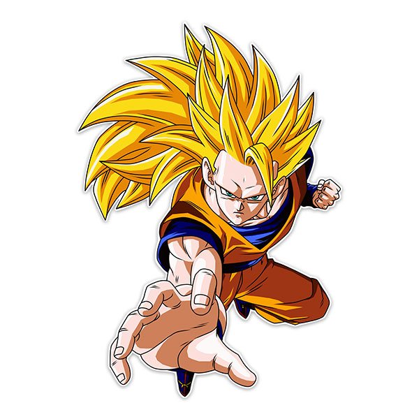 Stickers pour enfants: Dragon Ball Son Goku Saiyan Niveau 3