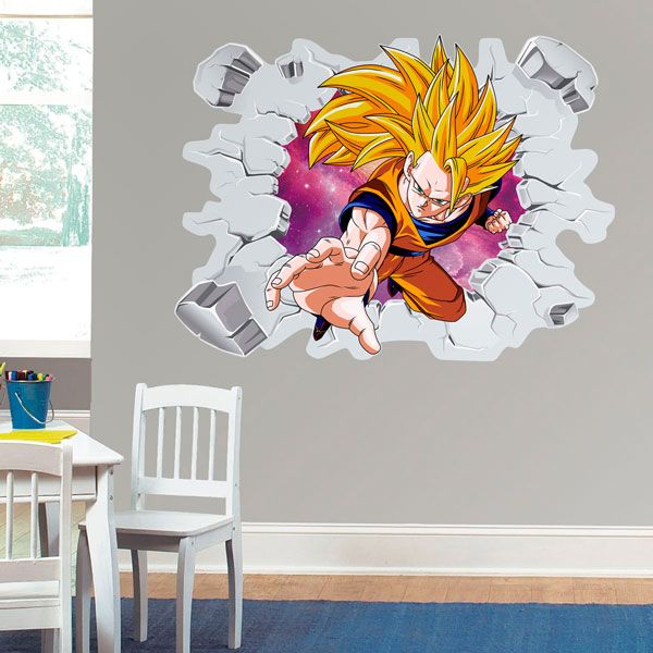 Stickers pour enfants: Dragon Ball Son Goku Saiyan 3