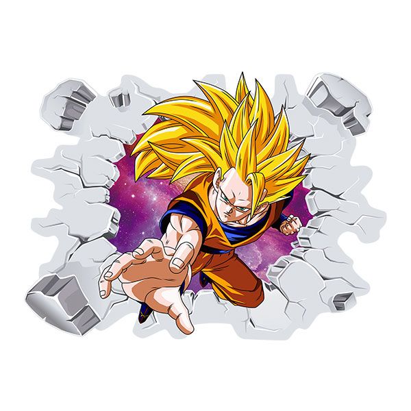 Stickers pour enfants: Dragon Ball Son Goku Saiyan 3