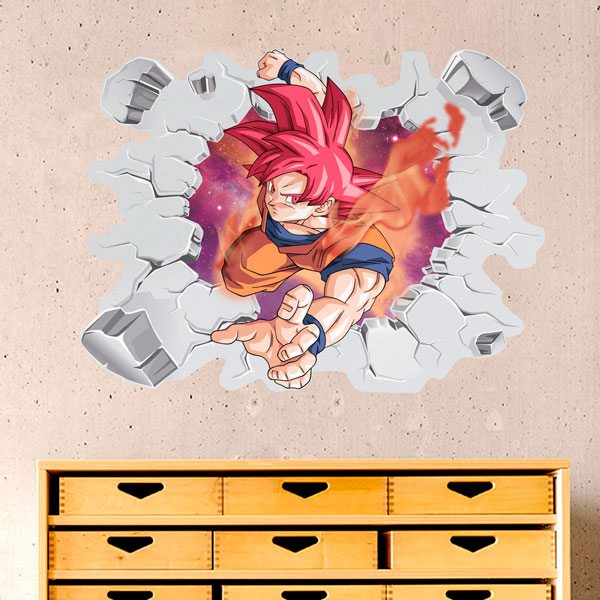 Stickers pour enfants: Dragon Ball Son Goku Niveau de Dieu