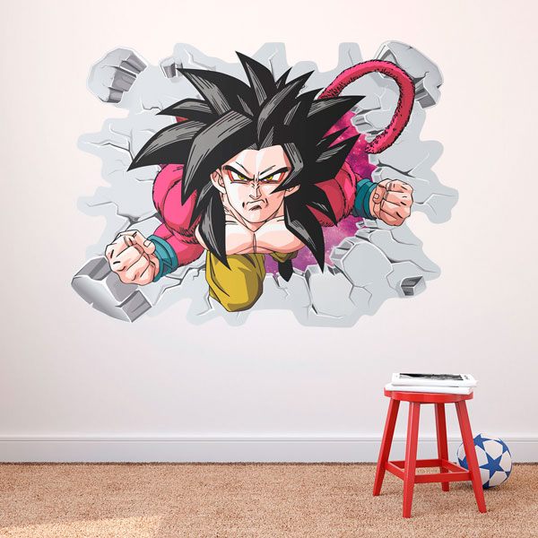 Stickers pour enfants: Dragon Ball Son Goku Saiyan Niveau 4