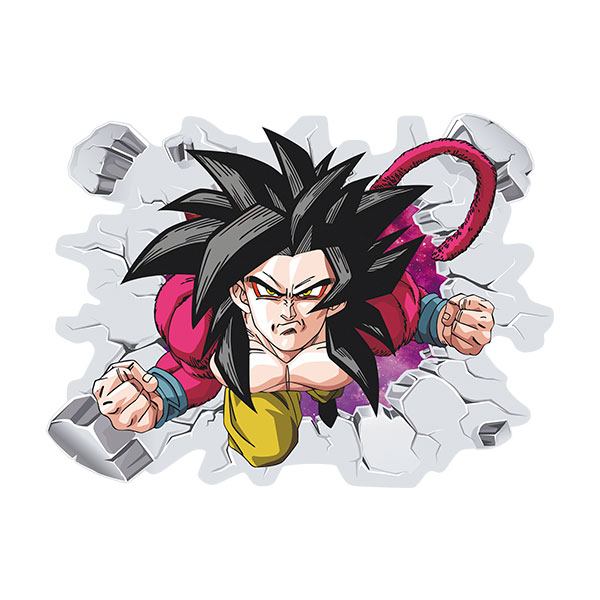 Stickers pour enfants: Dragon Ball Son Goku Saiyan Niveau 4
