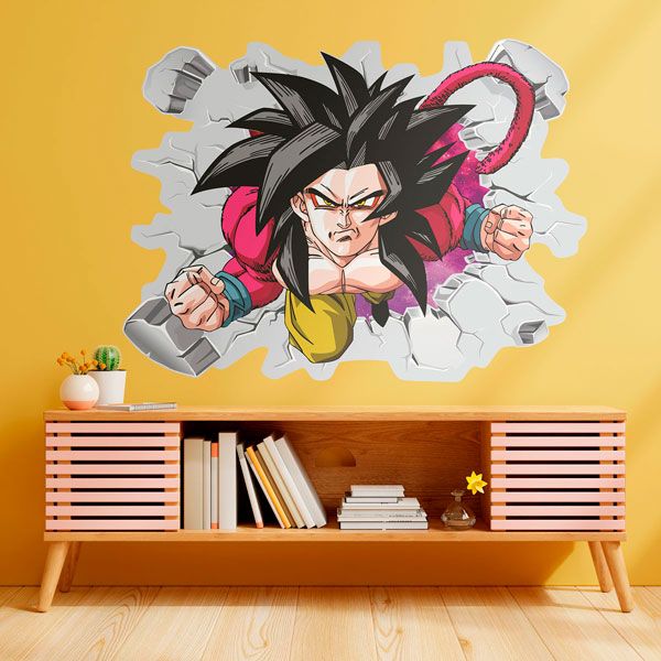 Stickers pour enfants: Dragon Ball Son Goku Saiyan Niveau 4