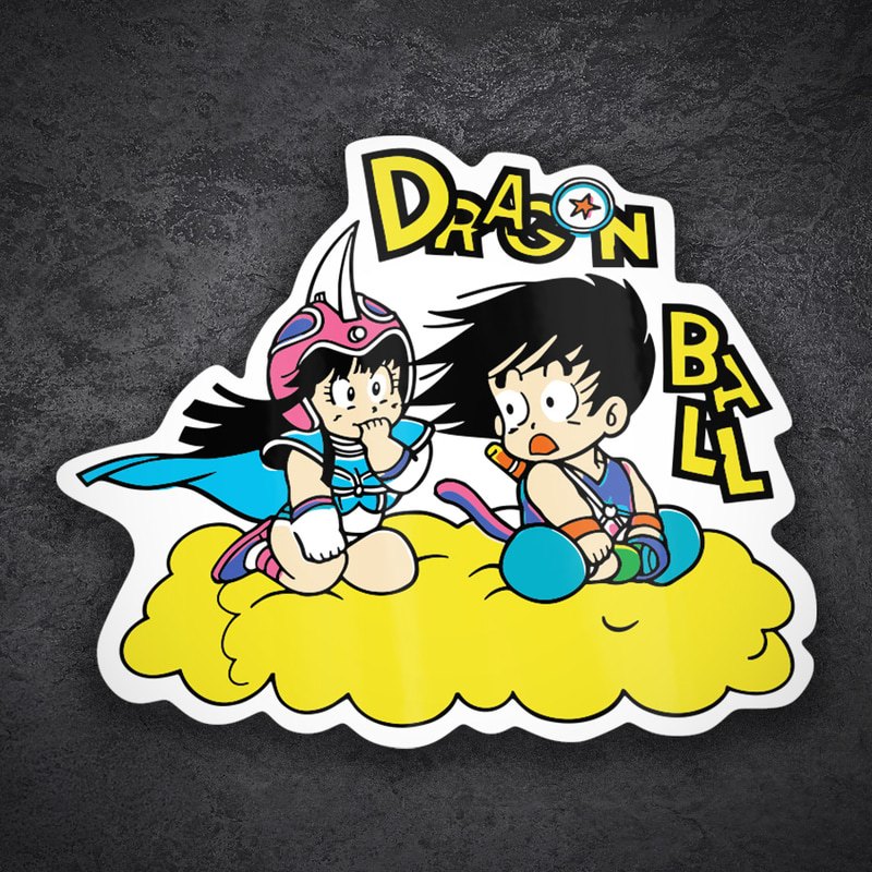 Autocollants: Son Goku & Chichi Nuage Magiqu