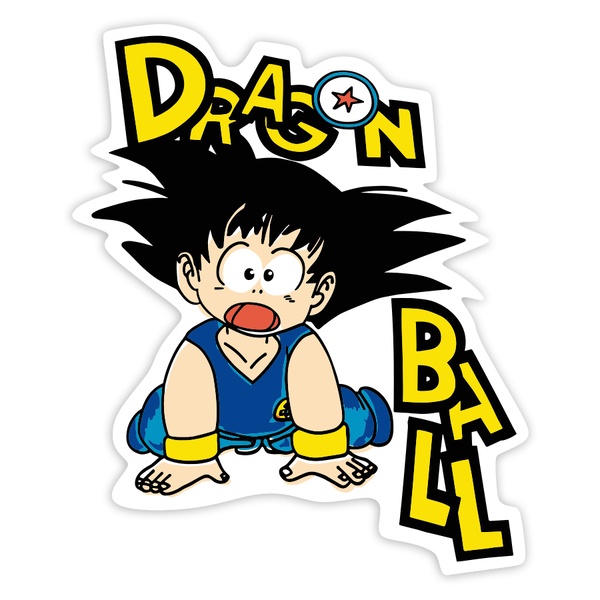 Autocollants: Son Goku enfant surpris