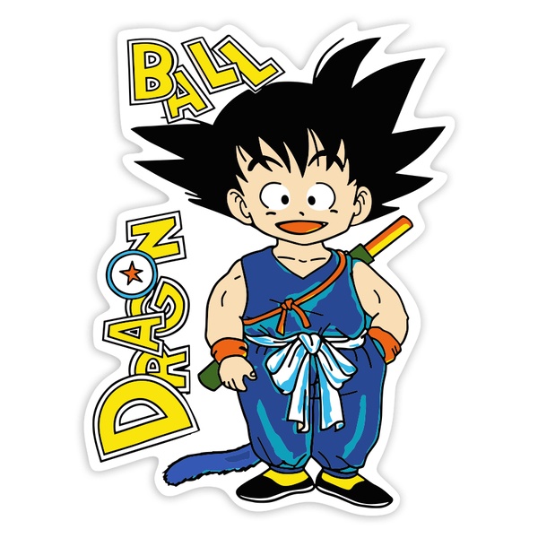 Autocollants: Son Goku enfant Bâton Magique