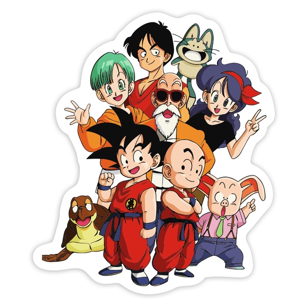 Autocollants: Son Goku, Krilin et ses amis