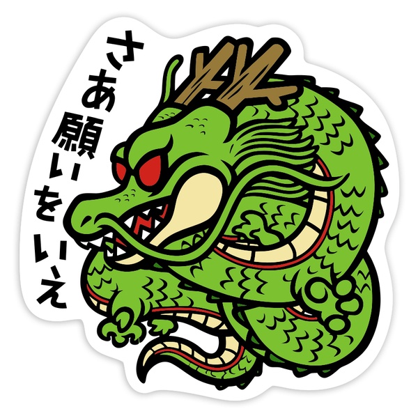 Autocollants: Shenron « Formule ton vœu »