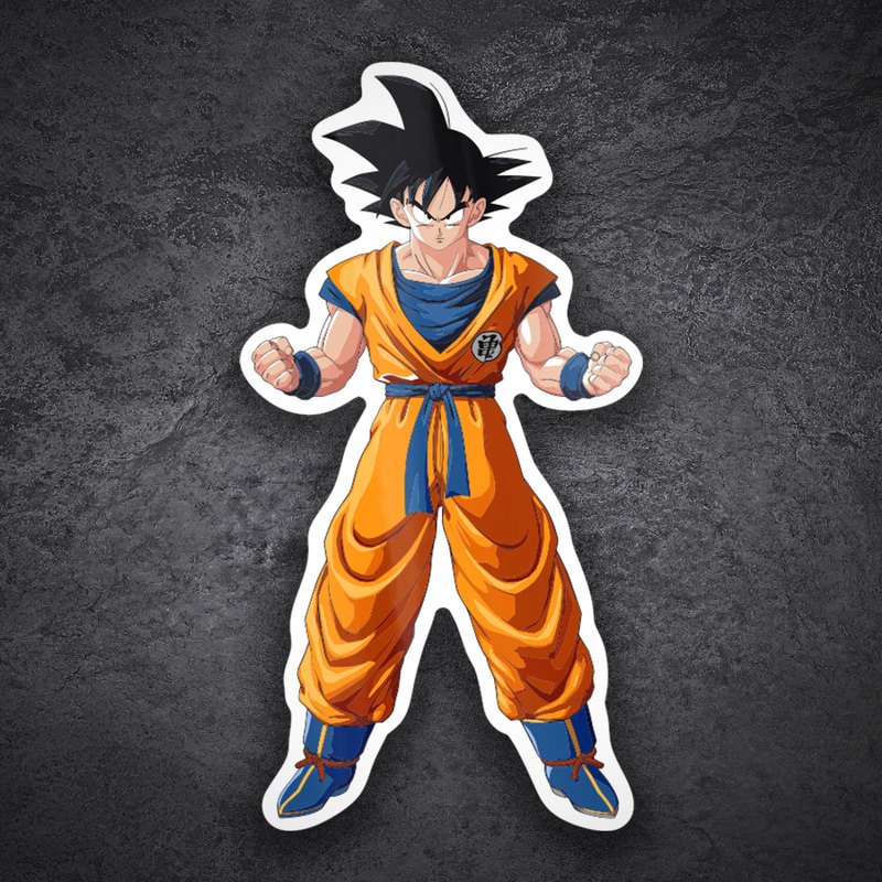 Autocollants: Son Goku en position de combat