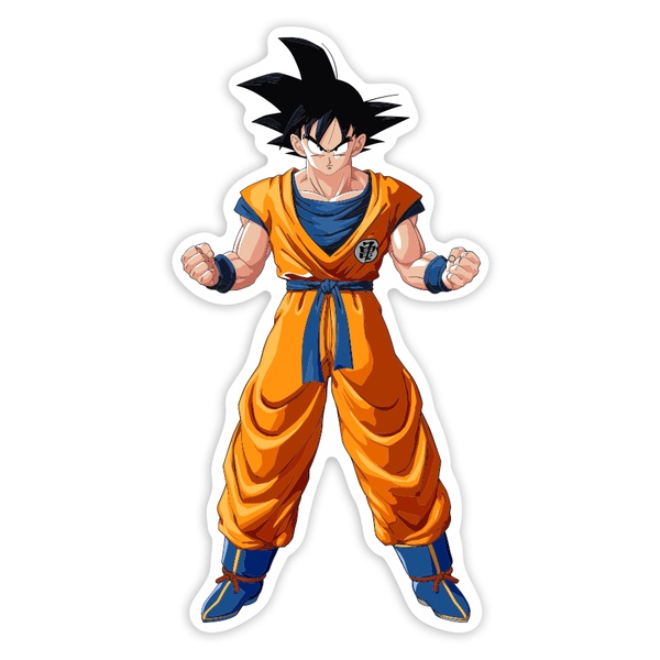 Autocollants: Son Goku en position de combat
