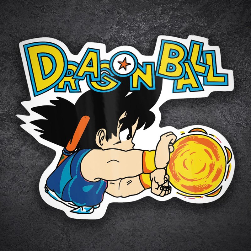 Autocollants: Son Goku enfant Kamehameha