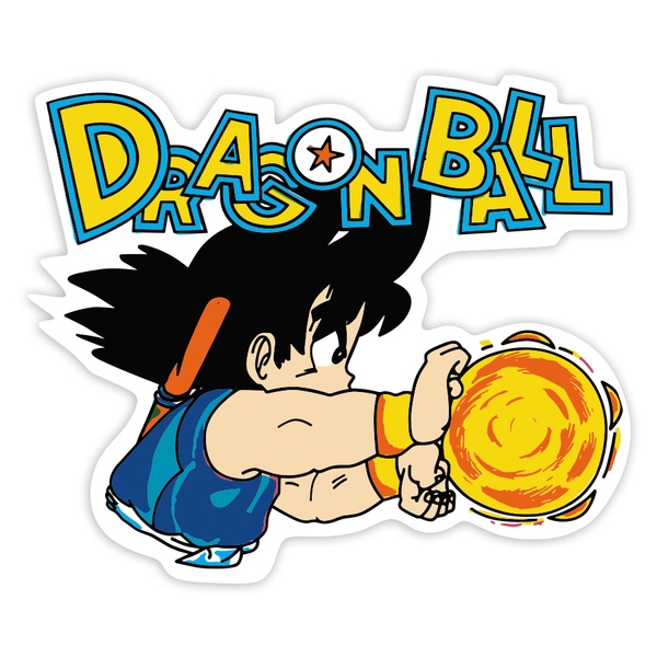 Autocollants: Son Goku enfant Kamehameha