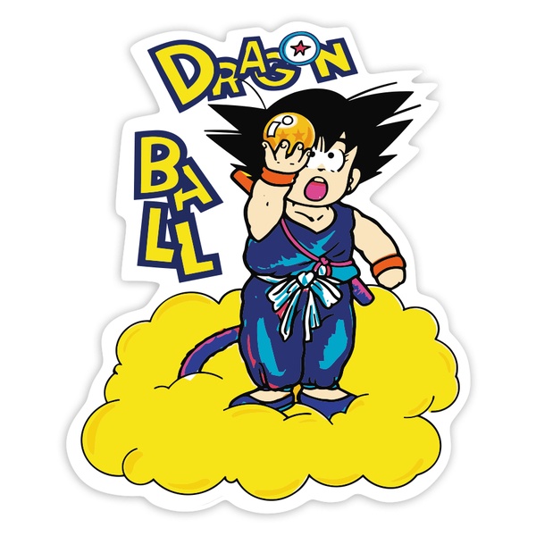 Autocollants: Son Goku boule cristal Nuage