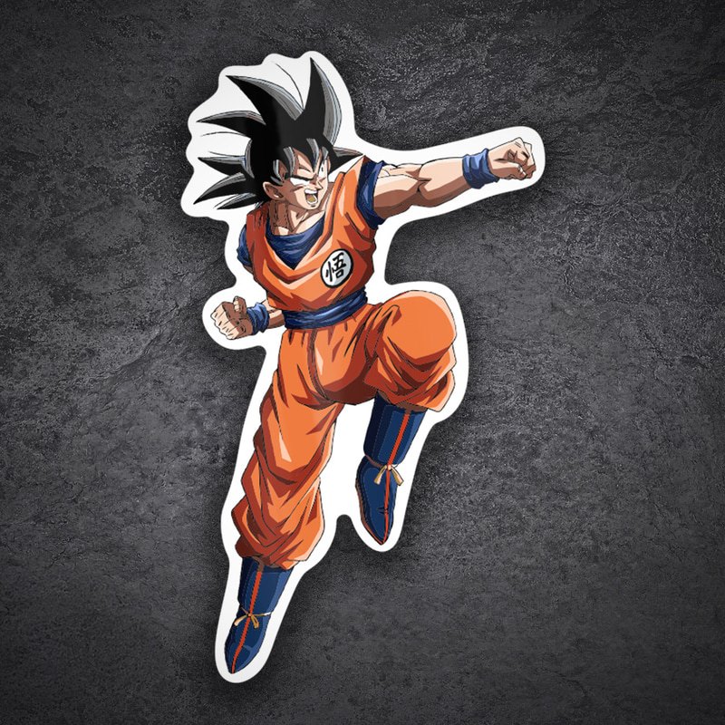 Autocollants: Son Goku Coup de poing volan
