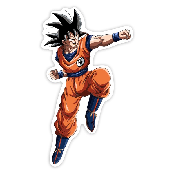 Autocollants: Son Goku Coup de poing volan
