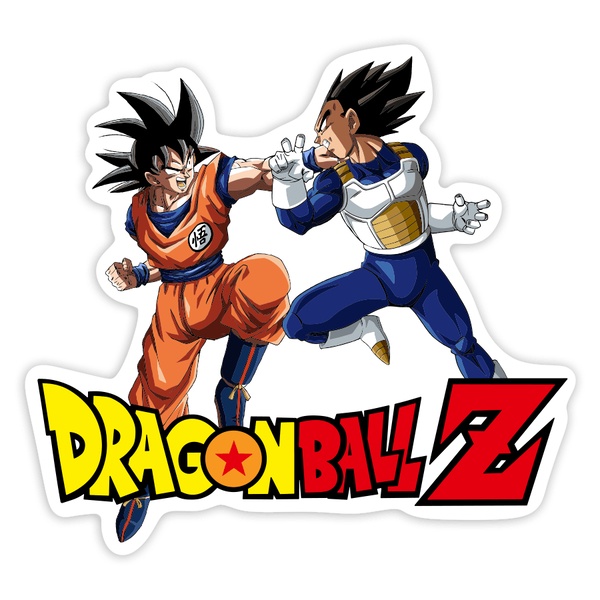 Autocollants: Son Goku vs Végéta Dragon Ball