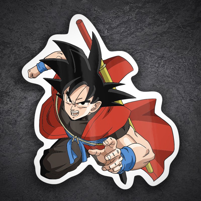 Autocollants: Goku Cape Rouge