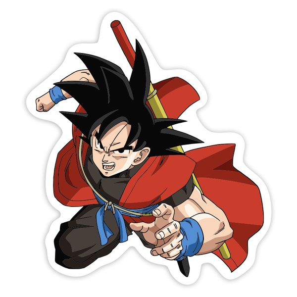 Autocollants: Goku Cape Rouge