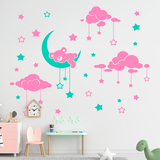 Stickers pour enfants: Ours endormi et ciel étoilé 3