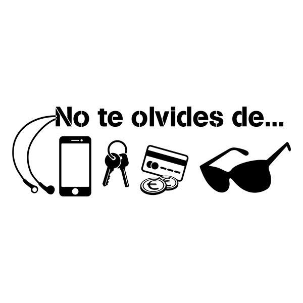 Stickers muraux: No te olvides de...