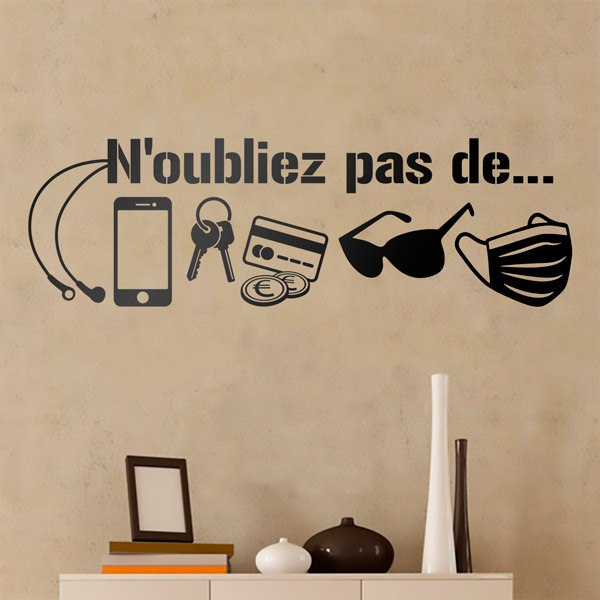 Stickers muraux: Prendre avant de quitter le foyer français
