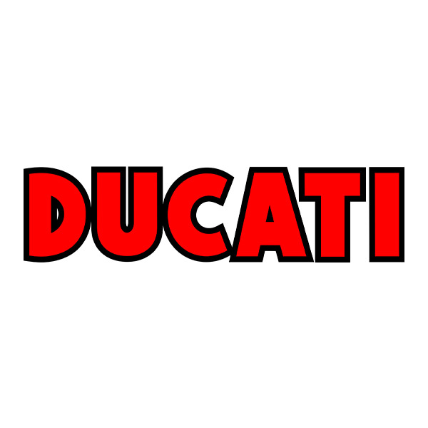 Autocollants: Ducati rouge et noir