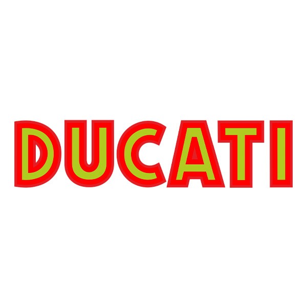 Autocollants: Ducati vert et rouge