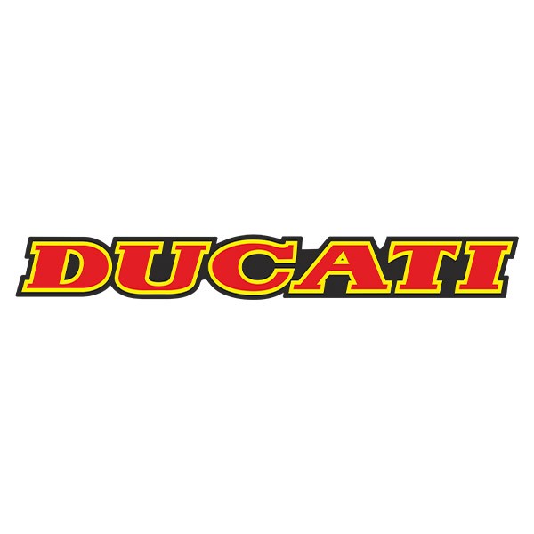 Autocollants: Ducati rouge et jaune