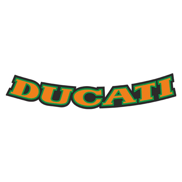 Autocollants: Ducati orange et vert