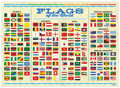Stickers muraux: Drapeaux du monde