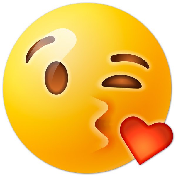 Stickers muraux: Visage soufflant un baiser avec un cœur