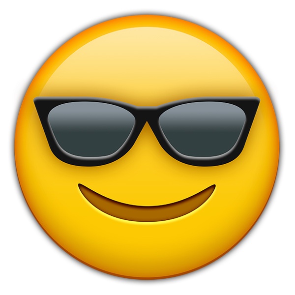 Stickers muraux: Visage souriant avec des lunettes de soleil